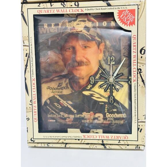 Dale Earnhardt Sr Nascar Race Car Driver Reflections Quartz Wall Clock Batteries - Picture 1 of 7